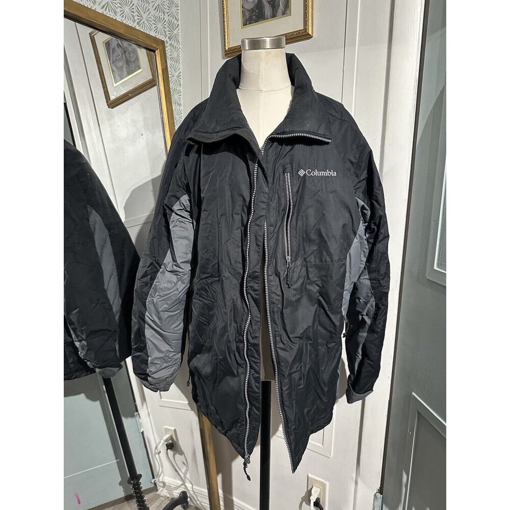 Columbia Snow Shooter Jacket Size Medium Black Colorblock Winter Wear